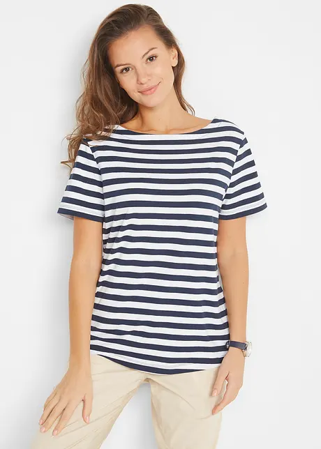 T-shirt à encolure bateau, bonprix