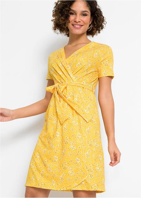 robe portefeuille jaune