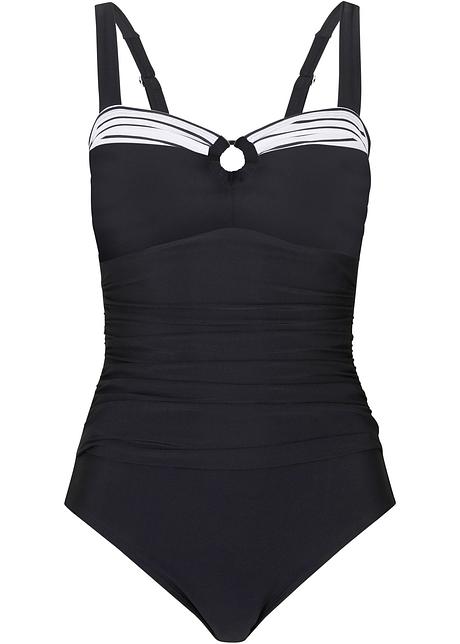 Maillot sculptant - noir/blanc