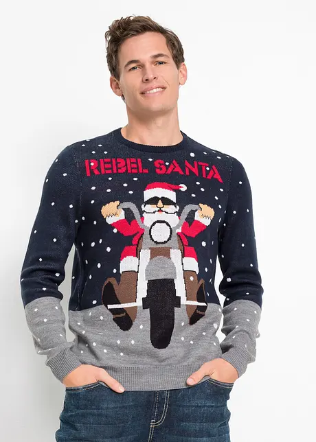 Pull avec motif de Noël, bonprix