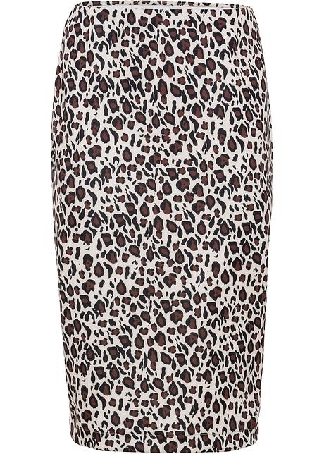 jupe crayon leopard