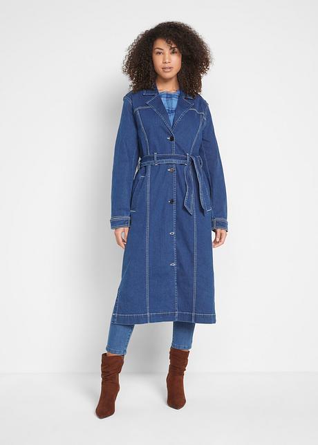 denim trenchcoat