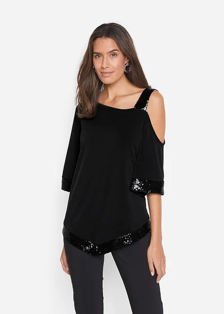Tunique en jersey à sequins, bonprix