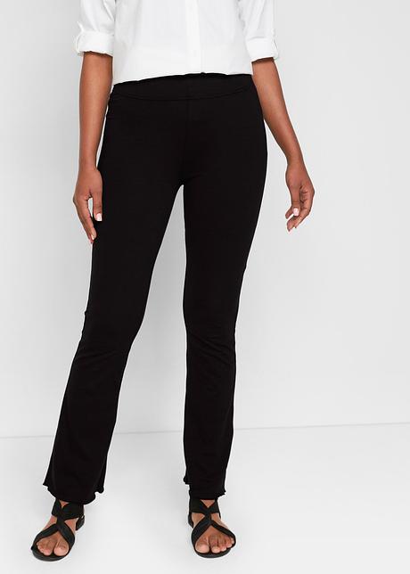 Legging confortable en coton de coupe classique - noir