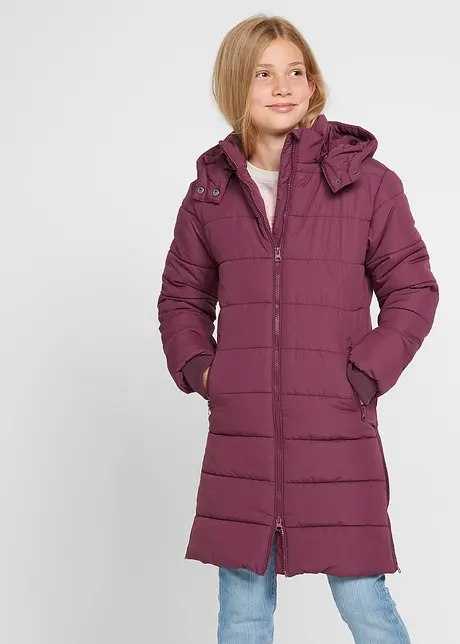 Manteau matelassé fille avec capuche amovible, bonprix