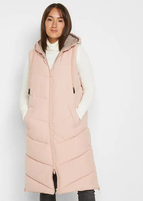 Gilet sans manches matelassé réversible en polyester recyclé avec capuche, bonprix