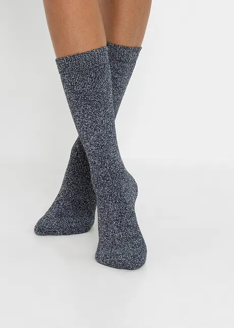 Lot de 4 paires de chaussettes coton et éponge thermique, bonprix