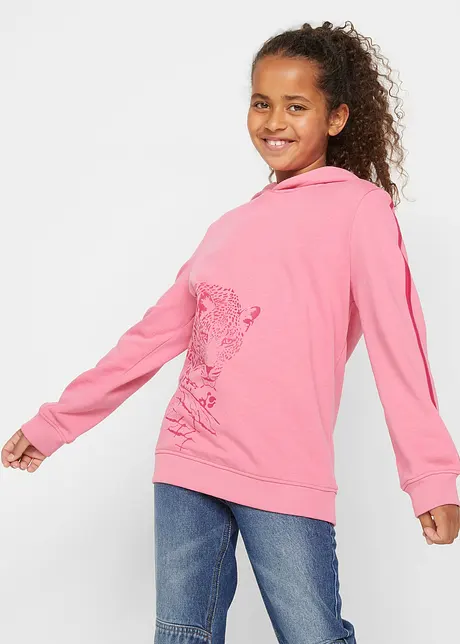 Sweat à capuche fille en coton, bonprix