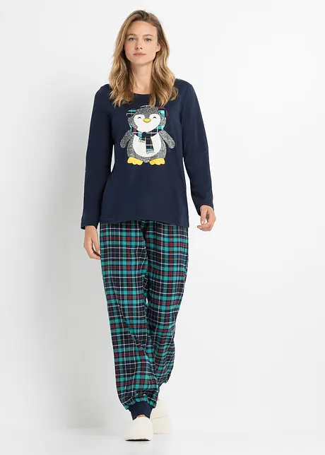 Pyjama avec pantalon en flanelle, bonprix