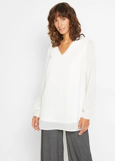 Longue tunique-blouse à manches longues, bonprix