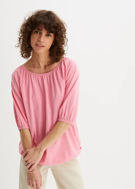 T-shirt en coton, manches courtes, bonprix