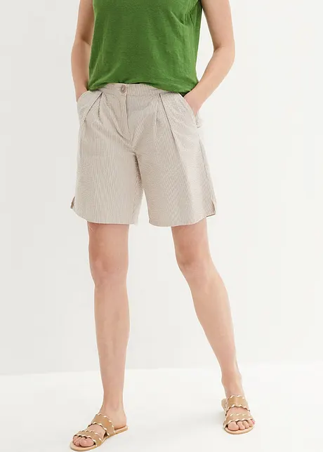 Short en crépon de coton avec taille confortable ajustable, bpc bonprix collection