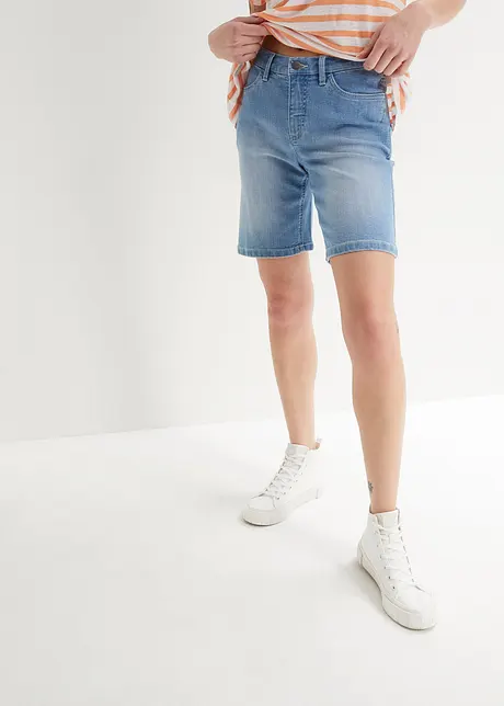 Bermuda en jean, taille mi-haute, bonprix