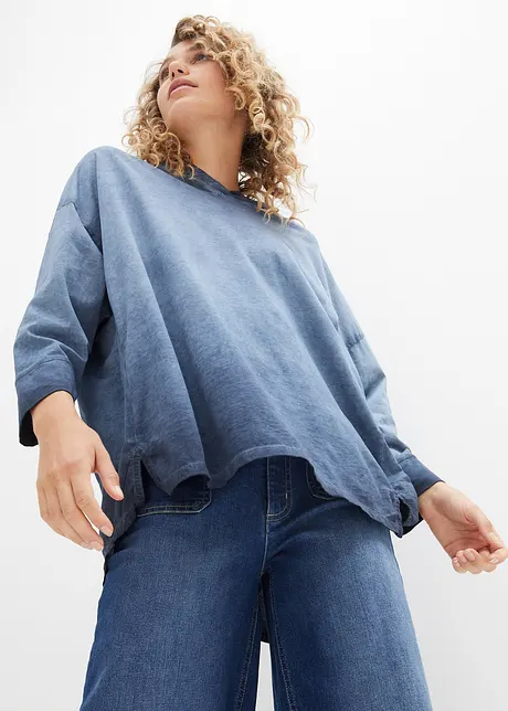 T-shirt oversize en mélange de matière, bonprix