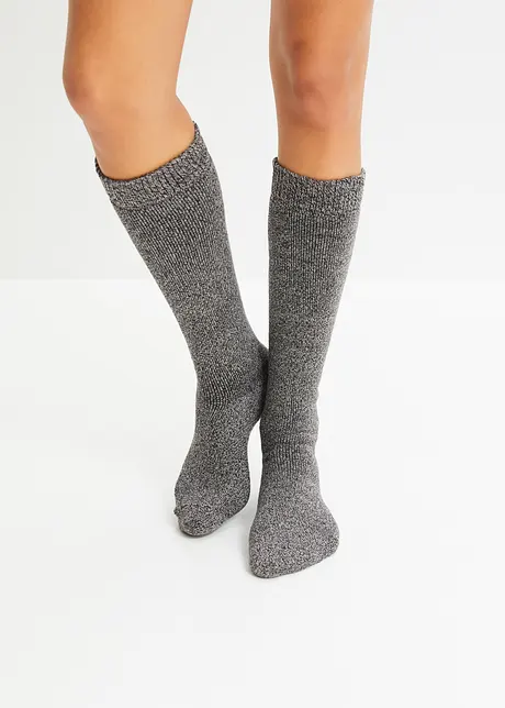 Lot de 3 paires de chaussettes thermo hautes sous-genou avec intérieur éponge doux, bonprix