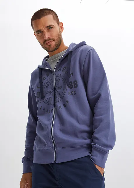 Sweat à capuche zippé coupe confort, bonprix