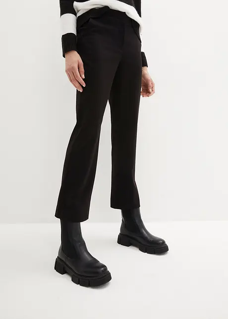 Pantalon droit 7/8 à taille haute élastiquée, bonprix