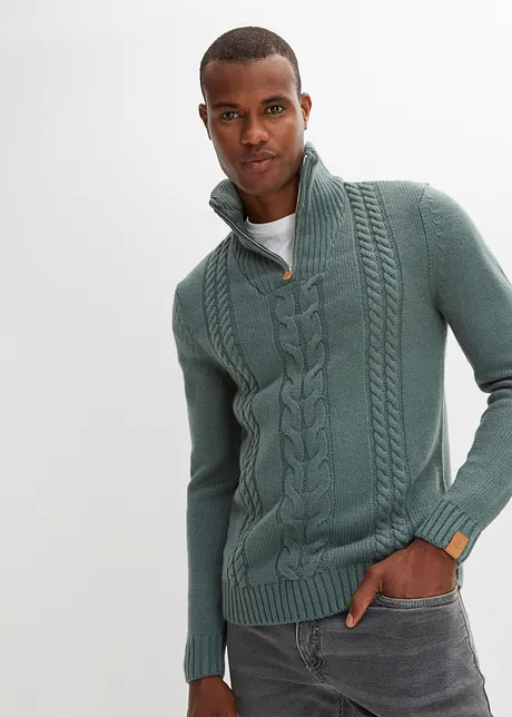 Pull camionneur en grosse maille torsadée, bonprix