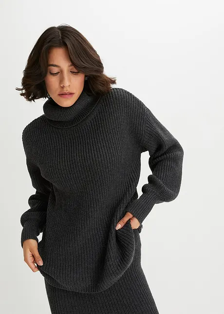 Pull col boule, bonprix