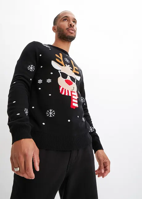 Pull avec motif de Noël, bonprix