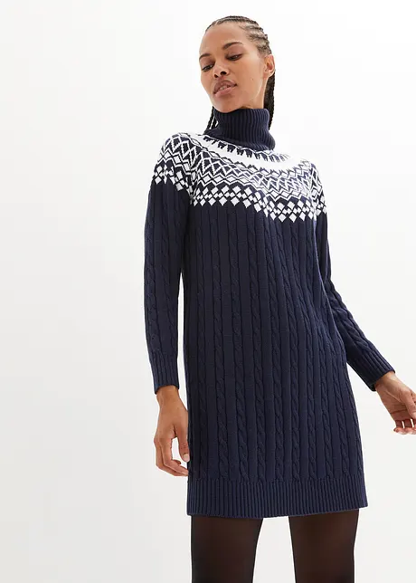 Robe norvégienne en maille torsadée, bonprix