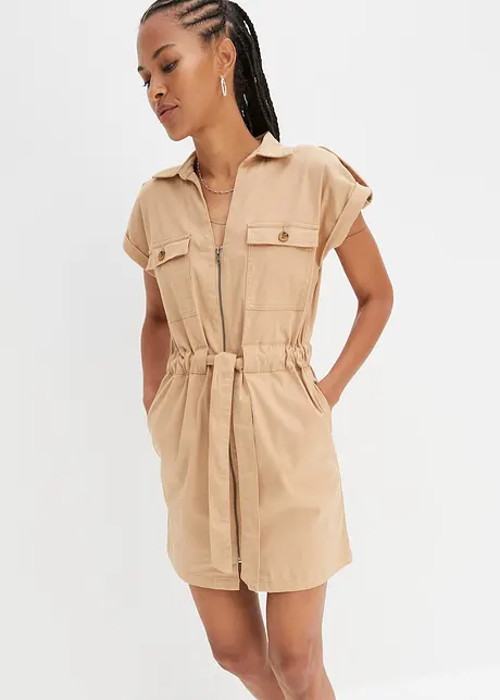 Robe cargo avec ceinture à nouer, bonprix