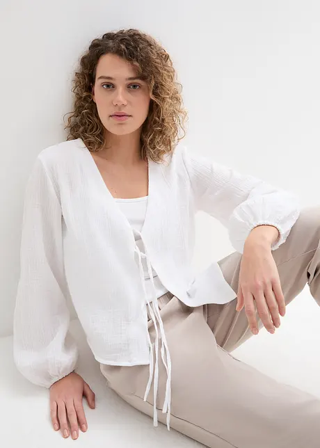 Boléro Manches Longues à Nouer – Jersey Corail – Taille 46/48 Venca – Neuf Avec étiquettes