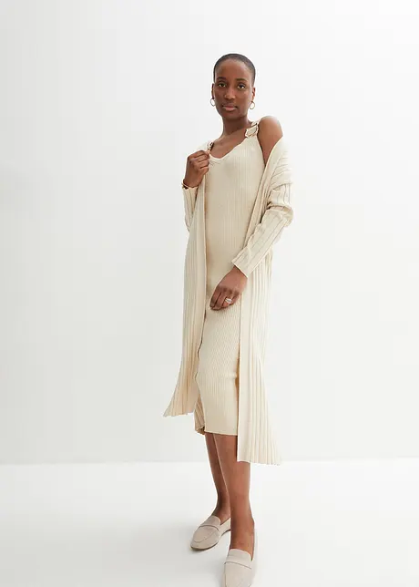 Robe en maille coton et soie, bonprix