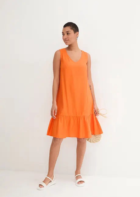 Robe trapèze en viscose longueur genou, bonprix