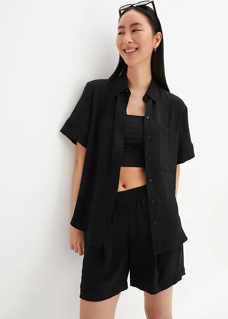 Blouse à manches mi-longues et poche sur la poitrine, bonprix