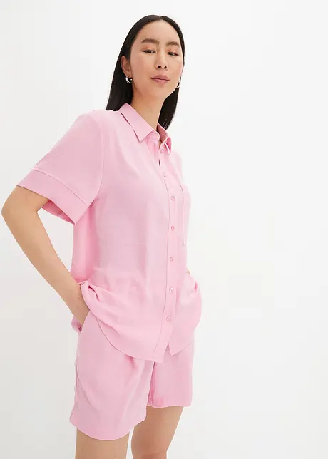 Blouse à manches mi-longues et poche sur la poitrine, bonprix