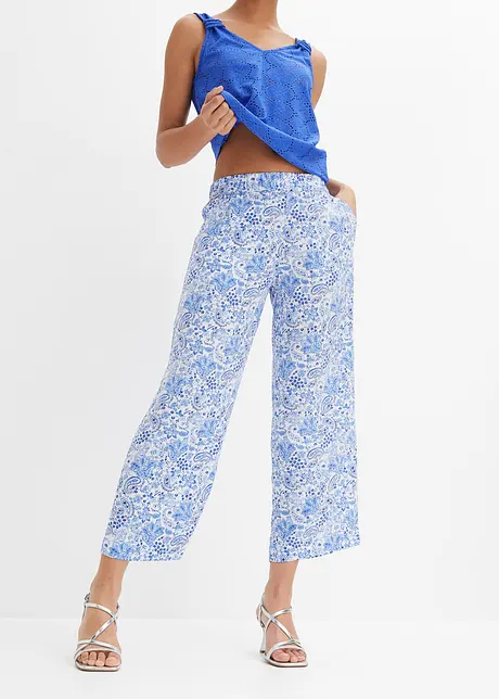 Pantalon taille élastique imprimé, bonprix