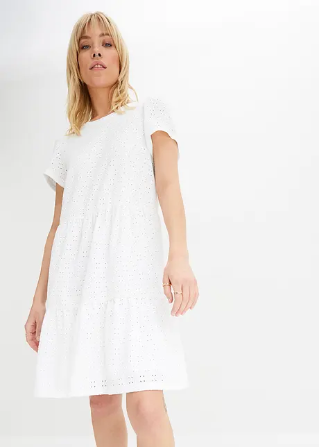 Robe polo avec broderies anglaises, bonprix