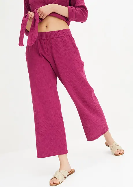 Pantalon en gaze de coton, bonprix