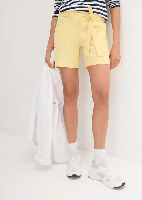 Short en twill avec ceinture à nouer, bpc bonprix collection