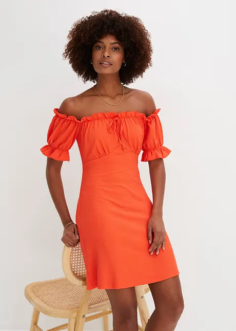 Robe à encolure bardot, bonprix