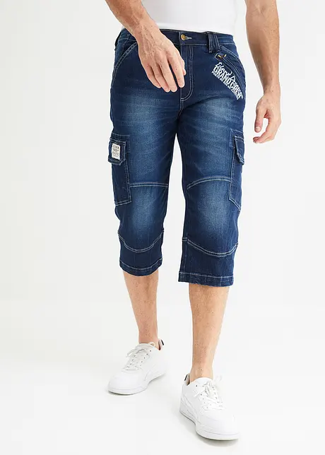 Jean 3/4 avec poches cargo, Loose Fit, John Baner JEANSWEAR