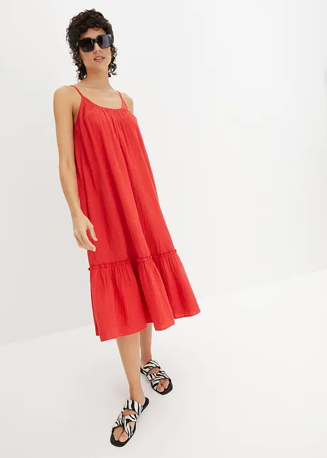 Robe à poches en gaze de coton, bonprix