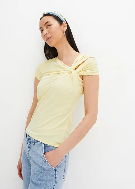 T-shirt avec découpe - jaune clair