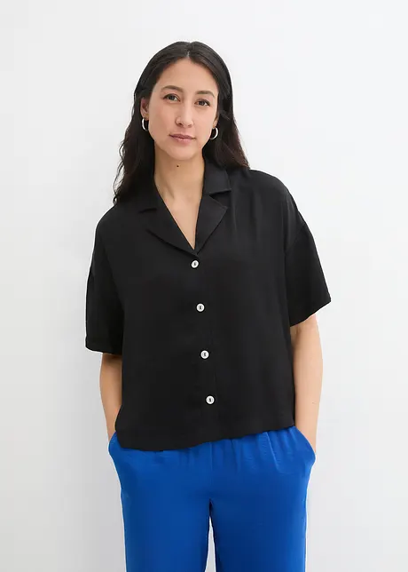 Blouse longueur hanche avec effet froissé, coupe oversize, bpc bonprix collection