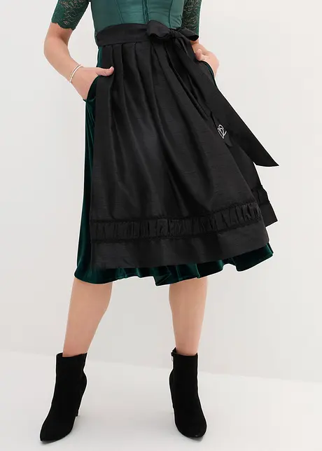 Tablier Dirndl Femme - Jupe Avec Nœud Arc - Polyester - Réglable - Pour Fête De La Bière, Quotidien