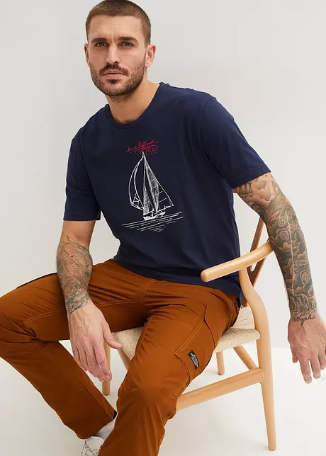 Lot de 2 T-shirts 100% coton, bonprix