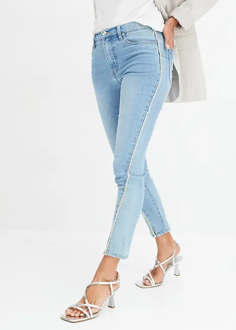 Jean skinny avec strass, bonprix