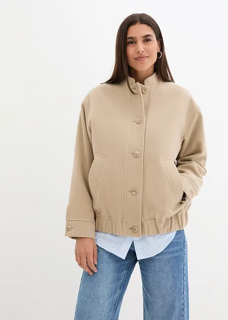 Veste bombers oversize aspect laine, bonprix