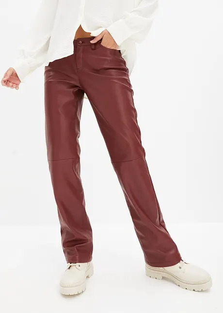 Pantalon enduit taille normale, bonprix