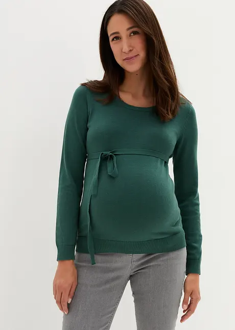 Pull de grossesse 100% coton avec lien à nouer, bonprix