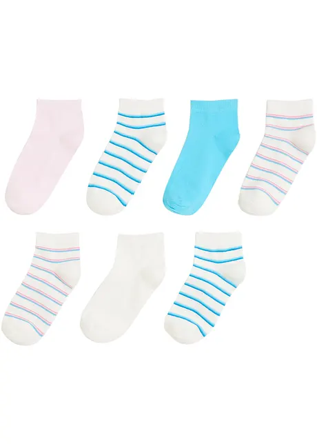 Lot de 7 paires de chaussettes courtes, bonprix