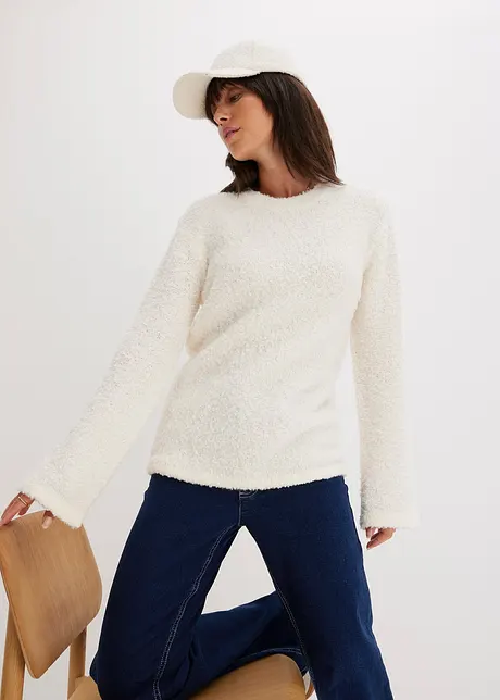 Pull en maille bouclée, bonprix