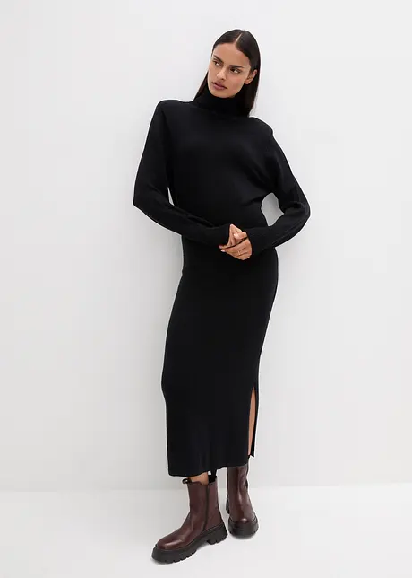 Robe en maille en laine mérinos, bonprix