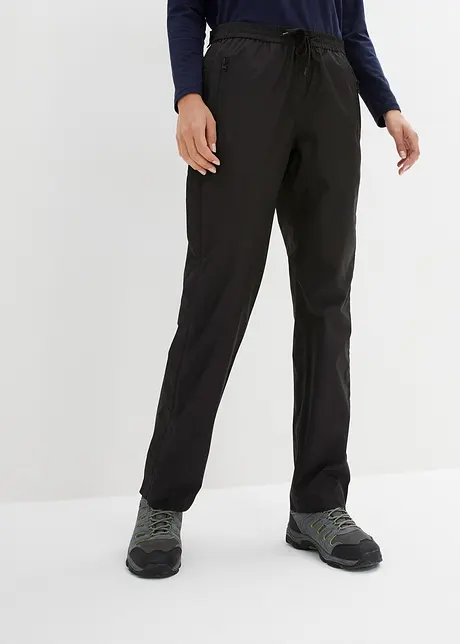 Pantalon de pluie ultra-léger à taille élastiquée avec zip sur le côté, imperméable, bonprix